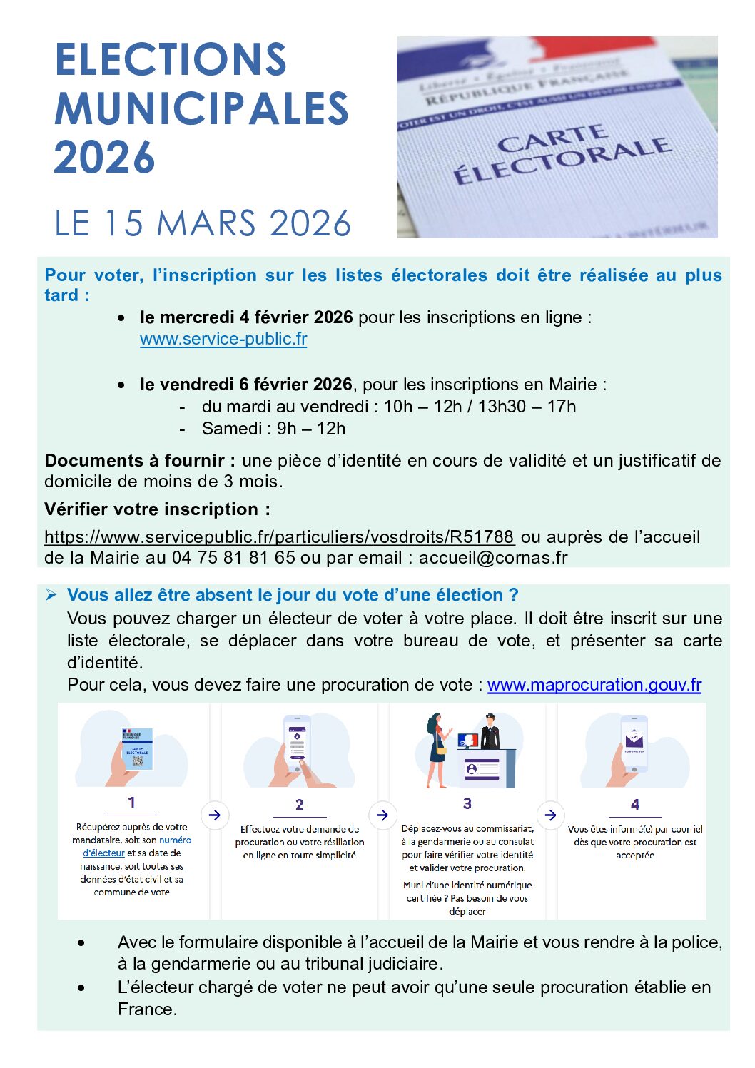 ÉLECTIONS MUNICIPALES 2026